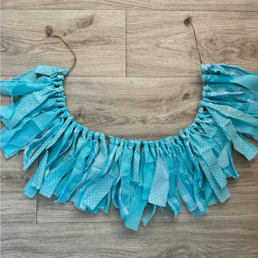 Blue Fabric Garland